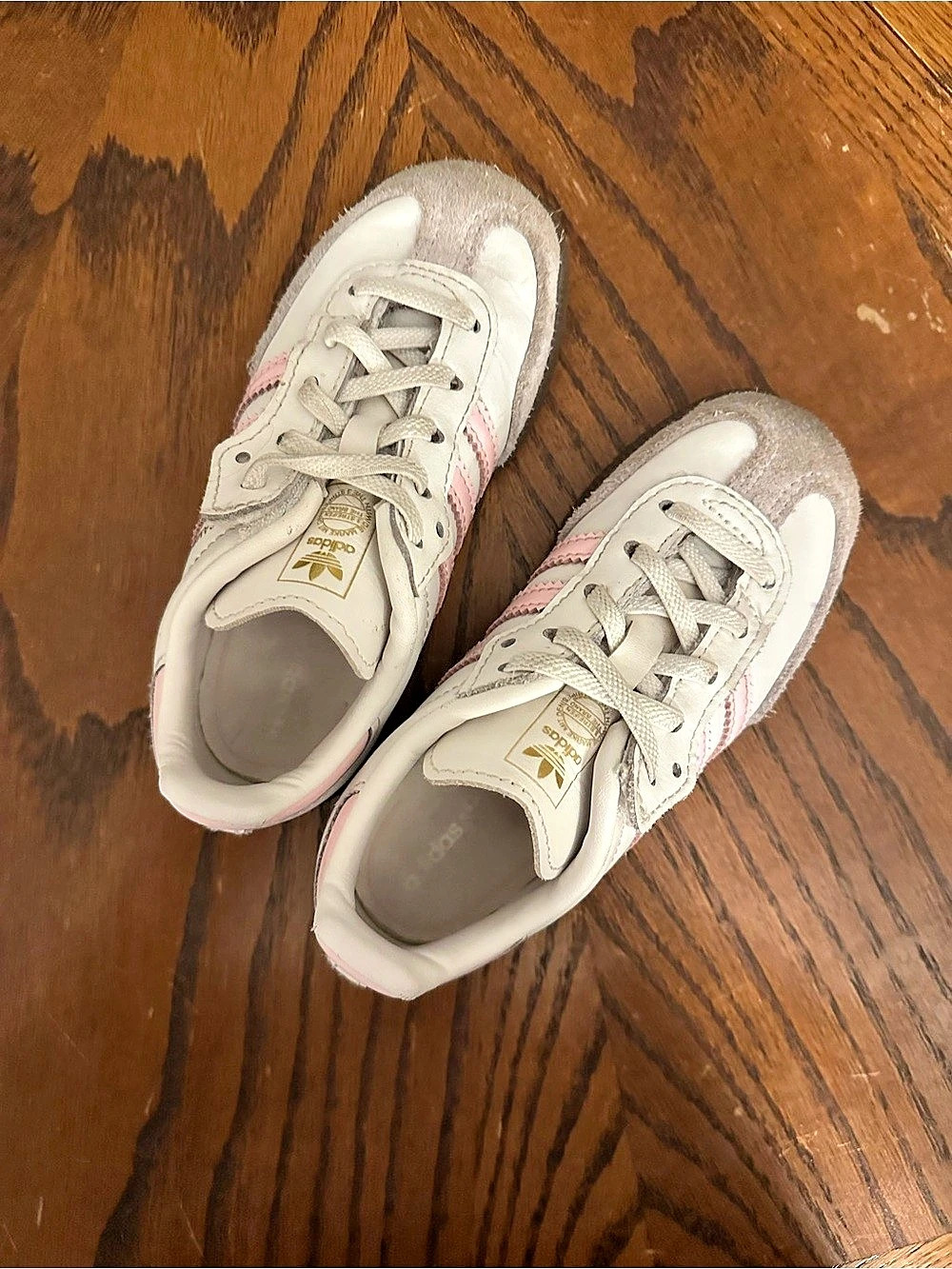 Girls adidas Samba Sneakers in White & Pink